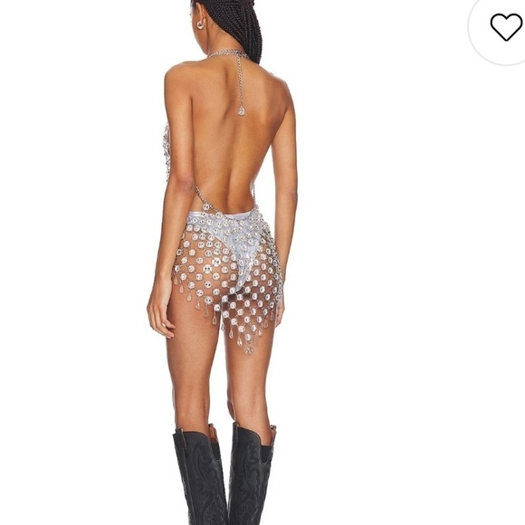 New Kelsey Chainmail Dress in Pink & Gold - Picture 5 of 13